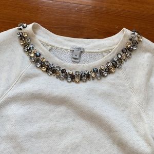 Jcrew crystal embellished sweatshirt XS